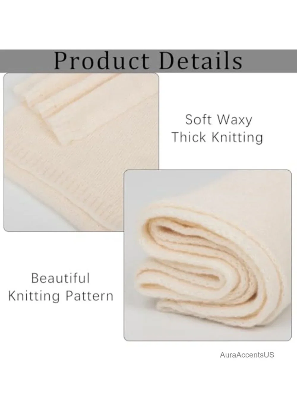 Women's Winter Wool Scarf Chunky Cable Knit Wrap Thick Warm Long Scarf Soft
